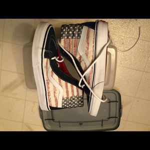 Brand New American Flag Vans Ladies 6.5 Men 5.0